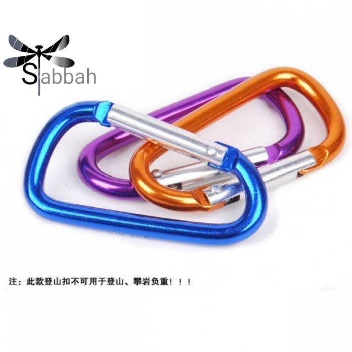 Carabiner Aluminium D-Type Hanging Buckle Karabiner Survival Gantungan