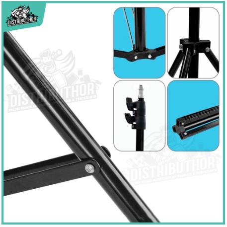 Tripod hp 2.1 meter Bahan Besi tripot stand untuk hp kamera lampu lighting ringlight panjang  2m