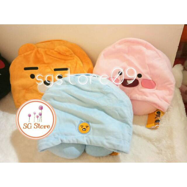 Kakao Talk Neck Hoodie bantal leher apeach dan ryan