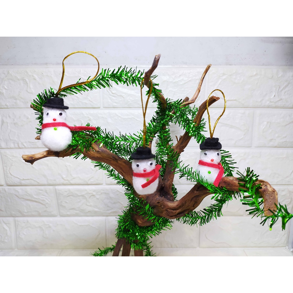 ( 3pcs) Gantungan SNOWMAN - Dekorasi Hiasan pohon Natal