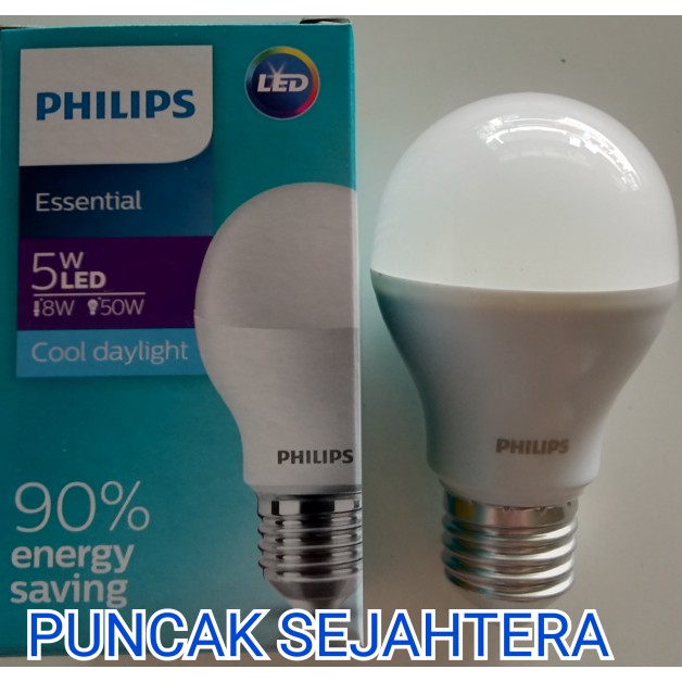 Lampu Philips LED Essential 5w 5 watt