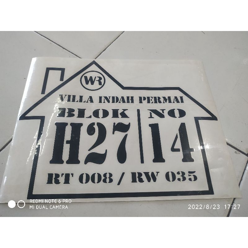 custom stiker No Rumah, no Perusahaan, no Toko dll