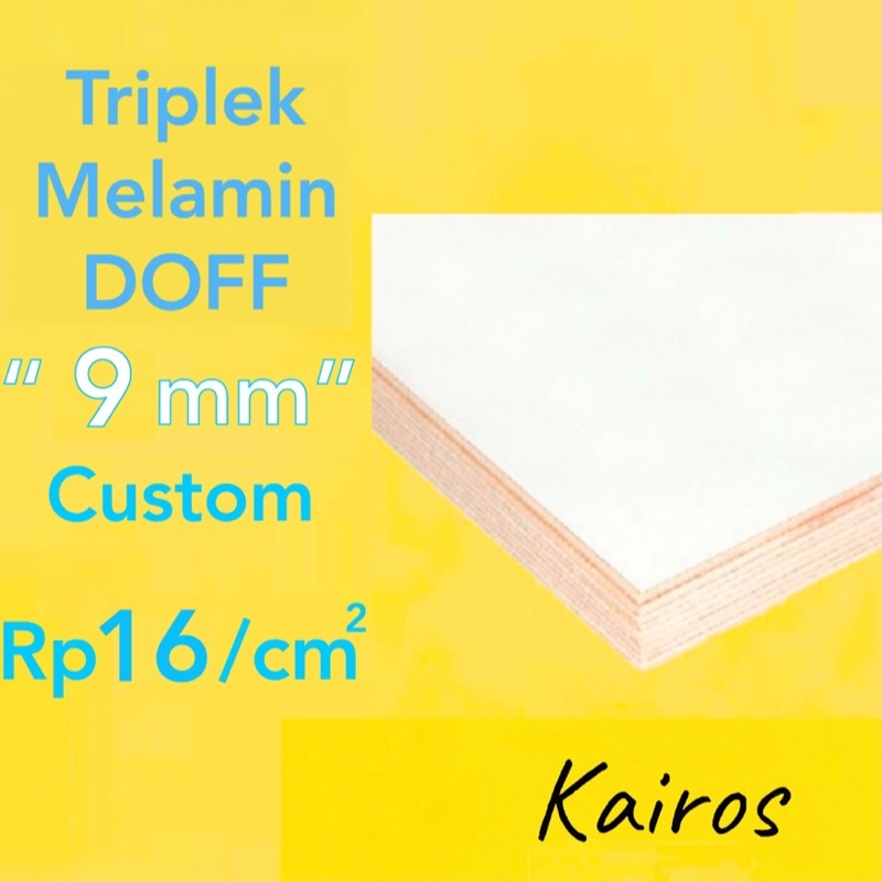 Triplek Melamin Custom 9mm 1 muka DOFF / Multiplek Melamin Custom