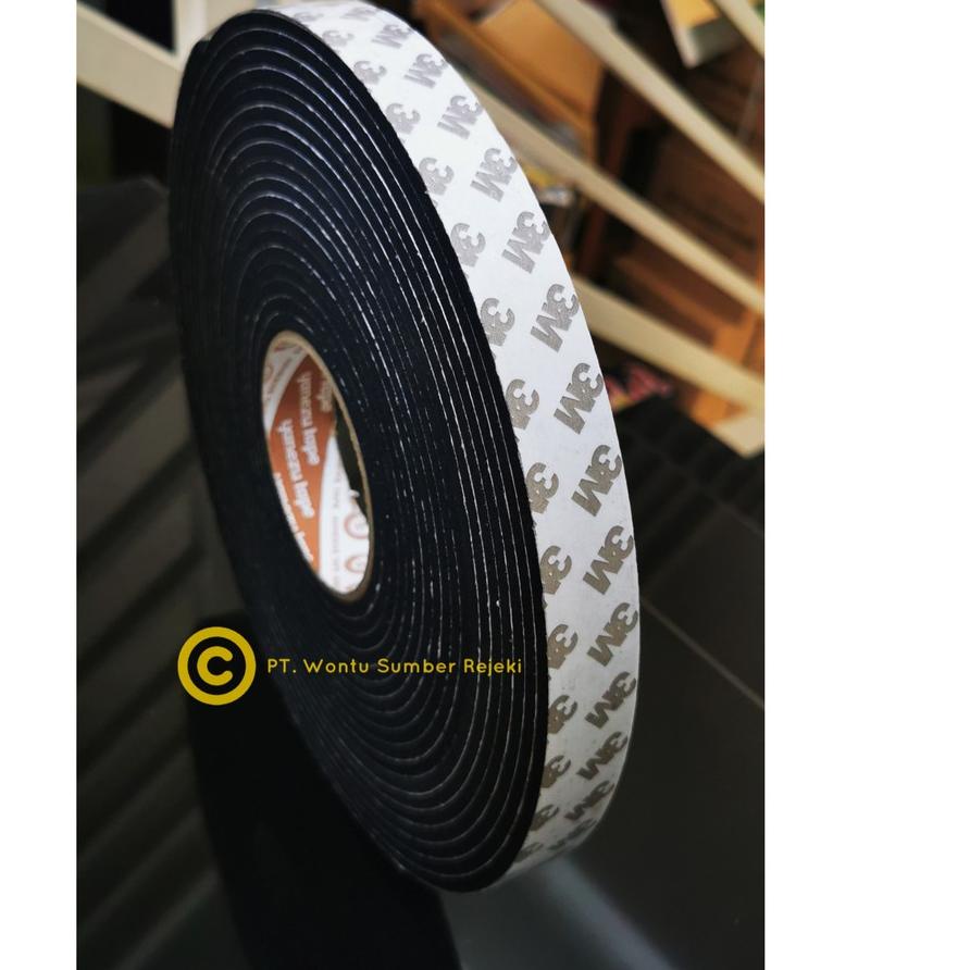 

Single tape 3M hitam Uk. 24mm x 5 meter tebal 5mm ✓