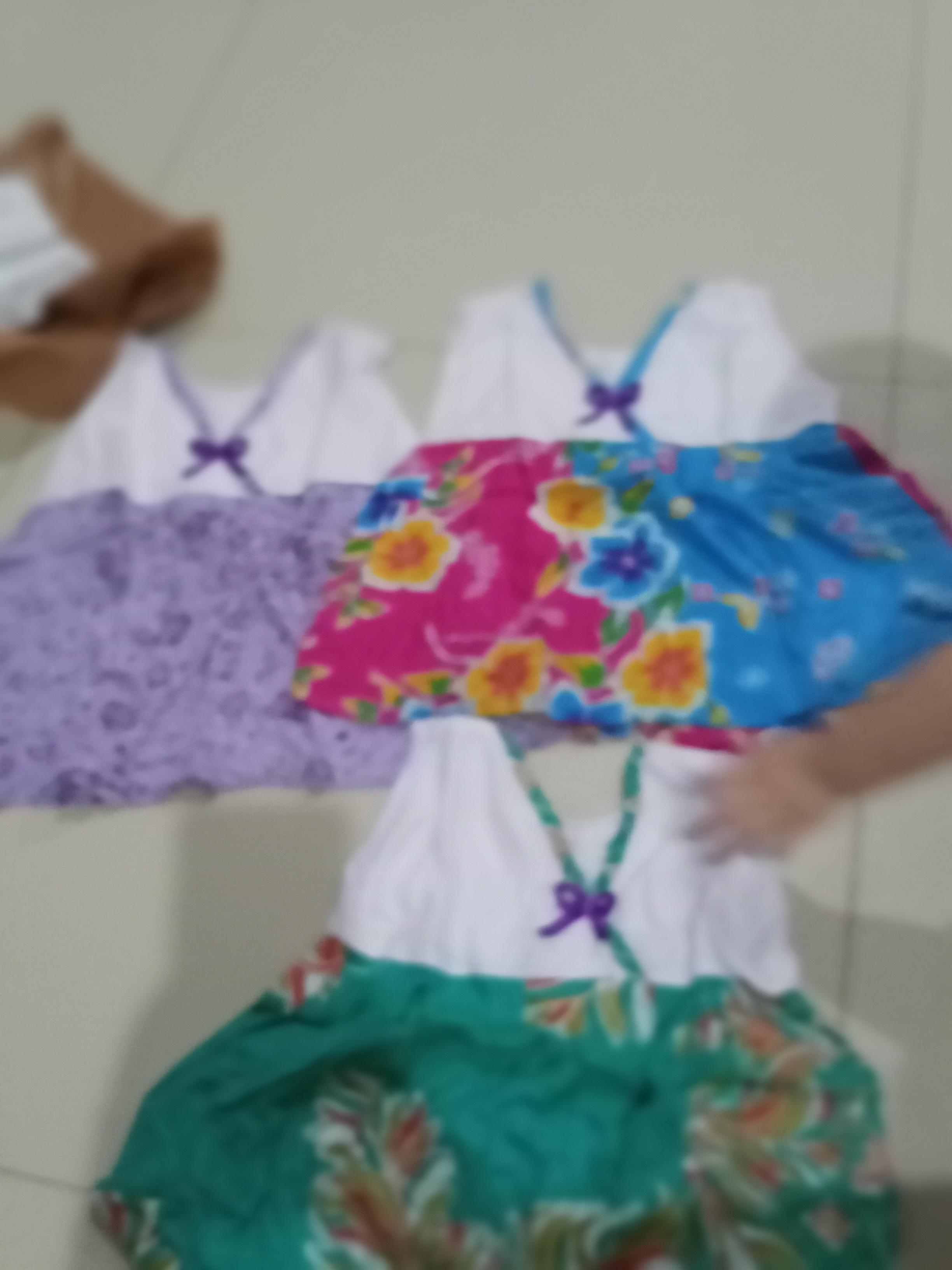 Daster Batik Anak Pita Putih,atasan Anak Tanpa Lengan,grosir Baju Batik Anak Murah