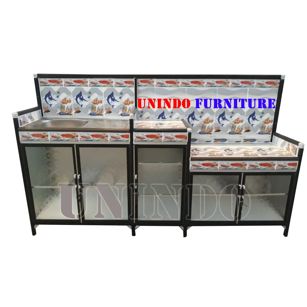 RAK WASTAFEL + RAK KOMPOR  + M COM JUMBO 5 PINTU