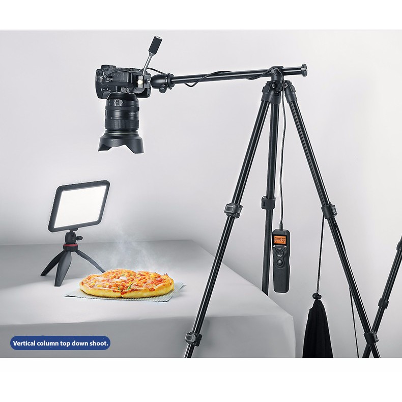 Tripod KAMERA HP Horizontal Flat Lay Over TOP HEAD QZSD BEIKE BK-202F