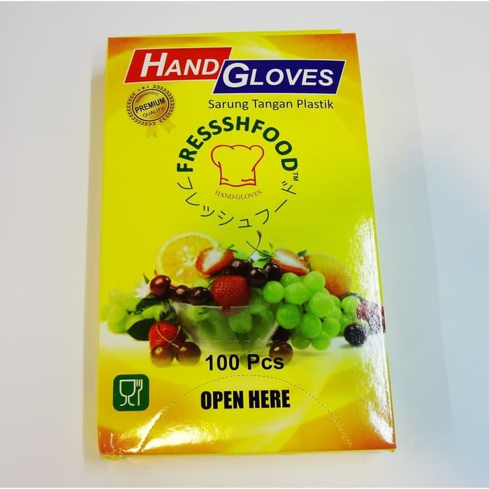 Sarung Tangan Plastik Fresh Food Plastic Hand Gloves Isi 100Pcs