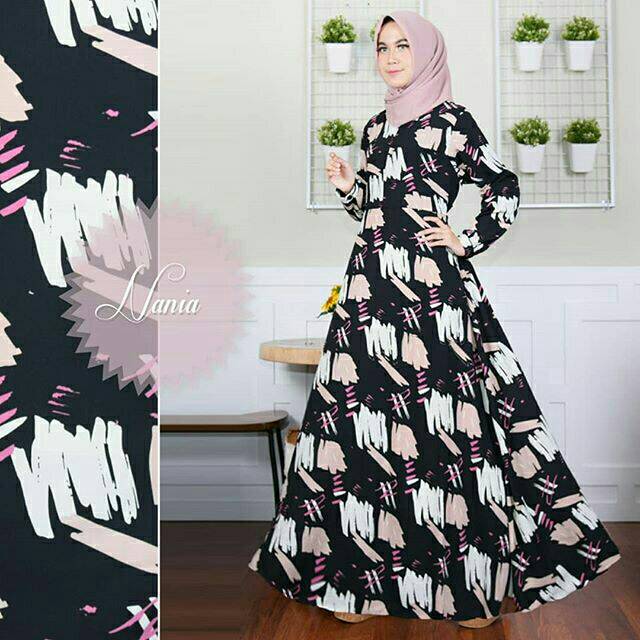 Gamis Nania Set, sudah termasuk gamis & jilbab