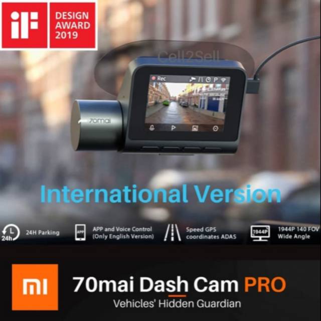 Xiaomi Dash Cam Pro 70MAI Kamera Pengintai Mobil Internasional Version