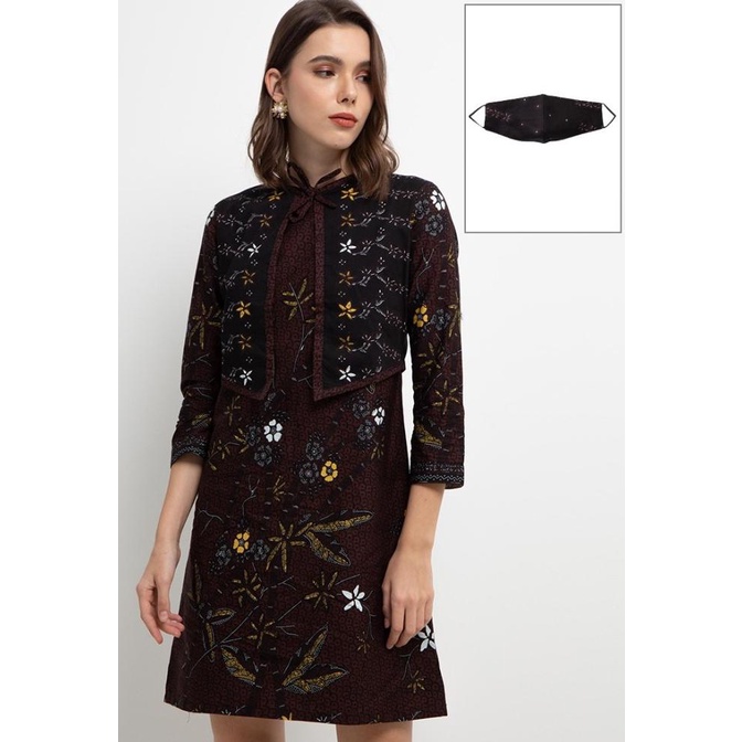 Dress Batik Arjuna Weda Pesisir pekalongan - Cokelat