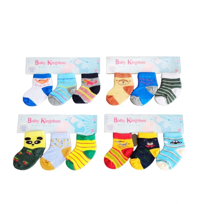 KAOS KAKI WINTEKU 3IN1 (3 PASANG)BAYI ANAK COWOK CEWEK BABY SOCK KAOSKAKI NEWBORN