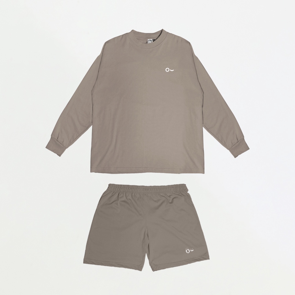 John &amp; Jill Oversize Long Sleeve &amp; Short Pants - Basic Set