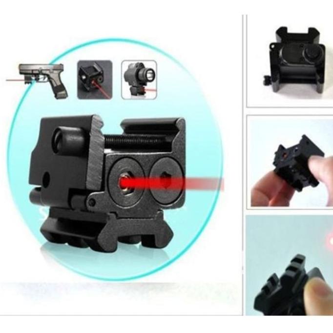 Laser Red Handgun Airsoft Aeg Gbbr Pcp dengan rail picantiny