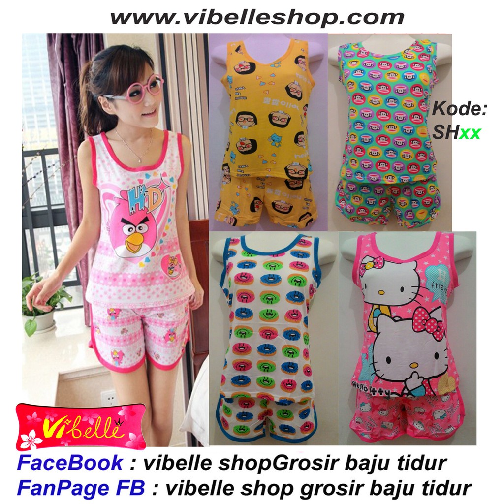 SHxxx Vibelle shop grosir baju tidur piyama fashion 
