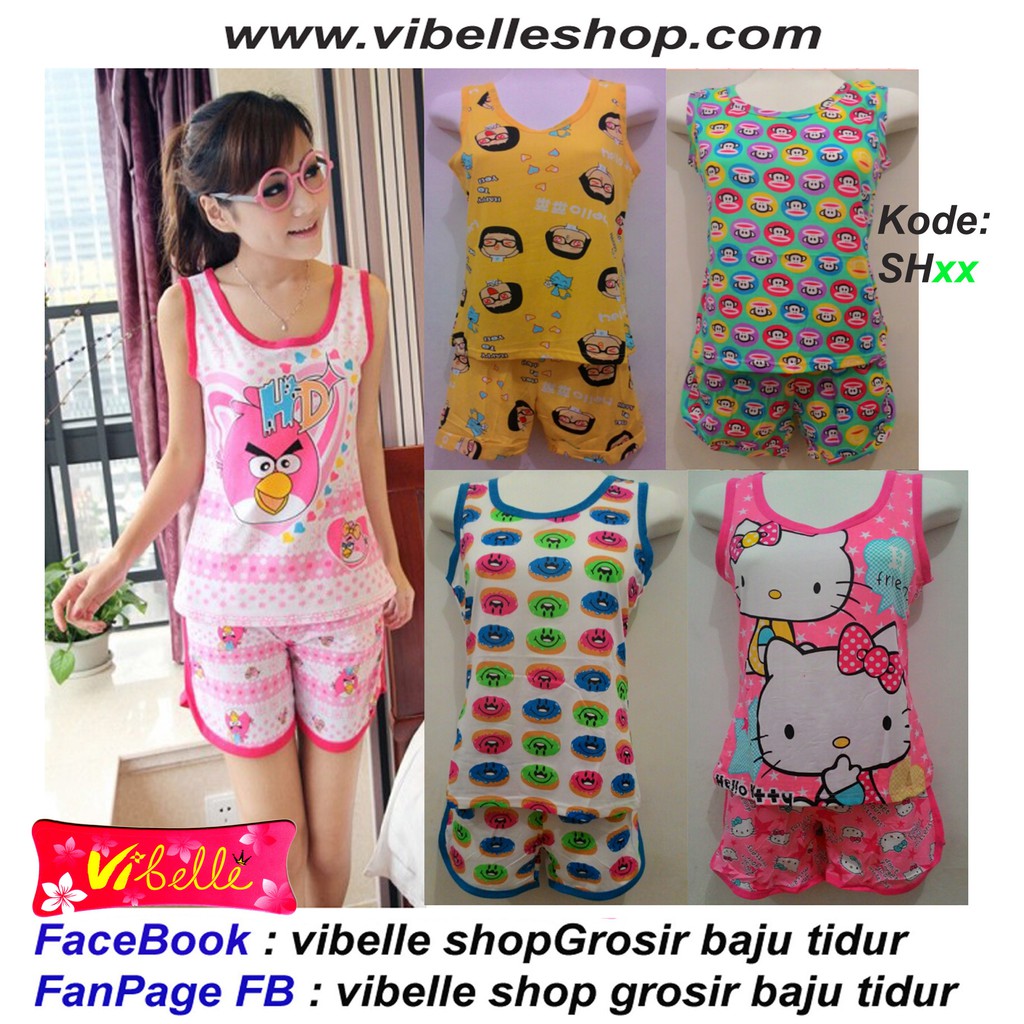 SHxxx Vibelle shop grosir baju tidur piyama fashion SHxxx Vibelle shop grosir baju tidur piyama fashion
