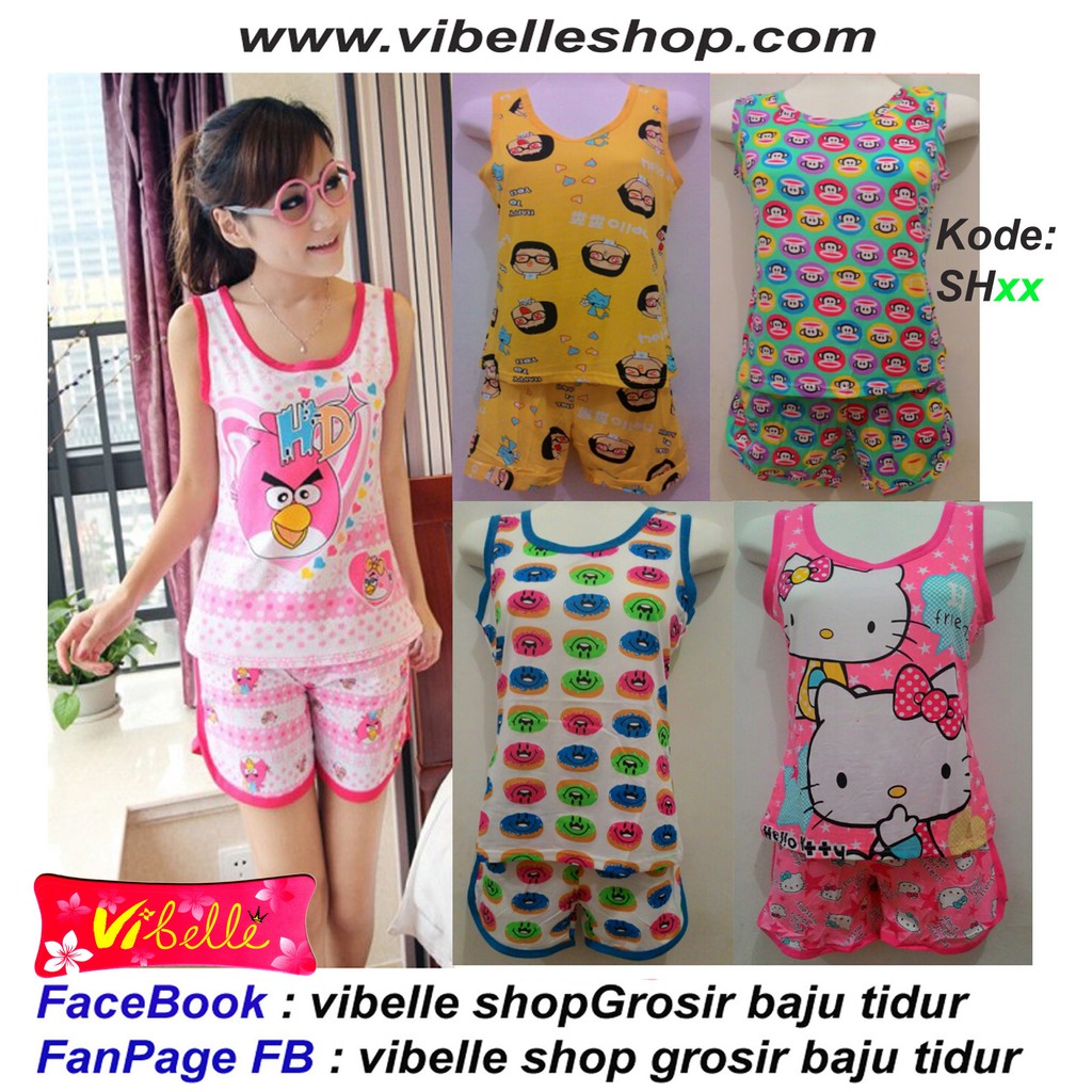 SHxxx Vibelle shop grosir baju  tidur  piyama fashion 