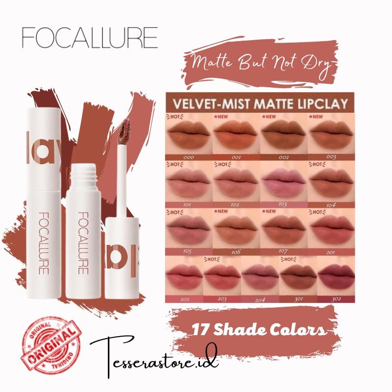 focallure new lipstick cream Velvet - focallure Miss matte lip Clay - focallure Clay lipcream - lipcream focallure - lip cream focallure- focallure lipcream - focallure lip cream