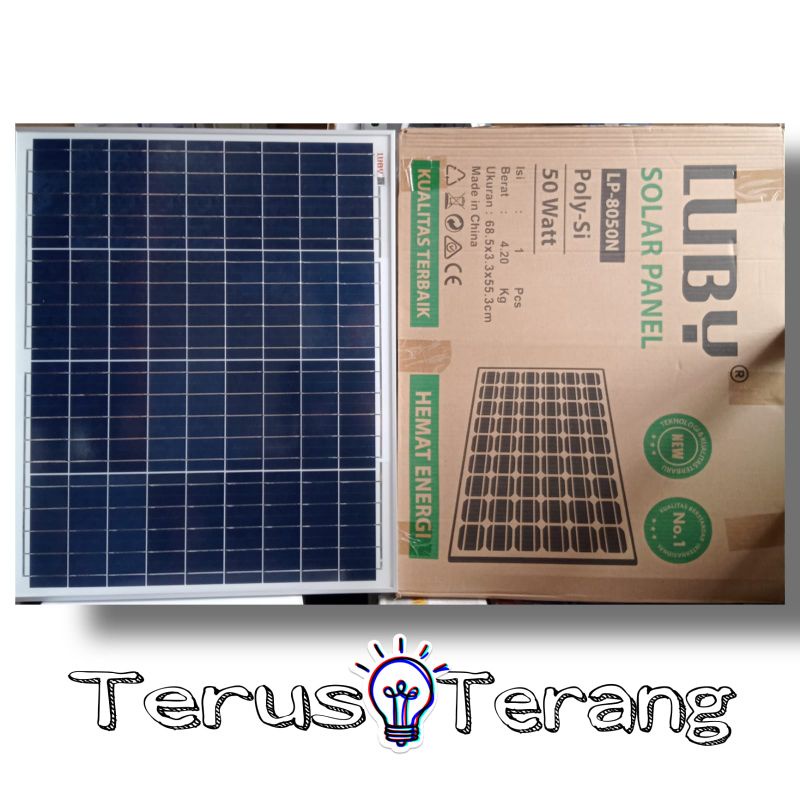 solar panel papan solar panel surya solar cell 50w luby