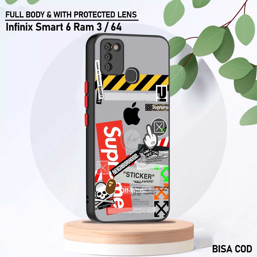 Case Infinix Smart 6 Ram 3 - Motif Case [ Branded sticker ] - Hardcase Infinix Smart 6 Ram 3 - Softc