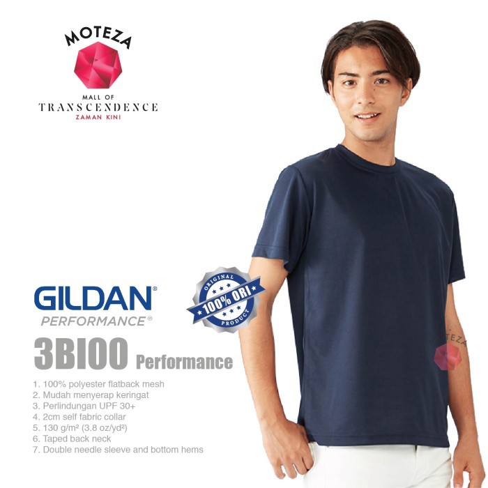 Moteza Kaos Polos Sport Jersey Original - GILDAN Performance 3BI00 - WARNA