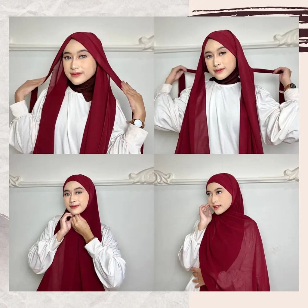 Hijab pashmina Malay Tali Ceruty Babydoll premium