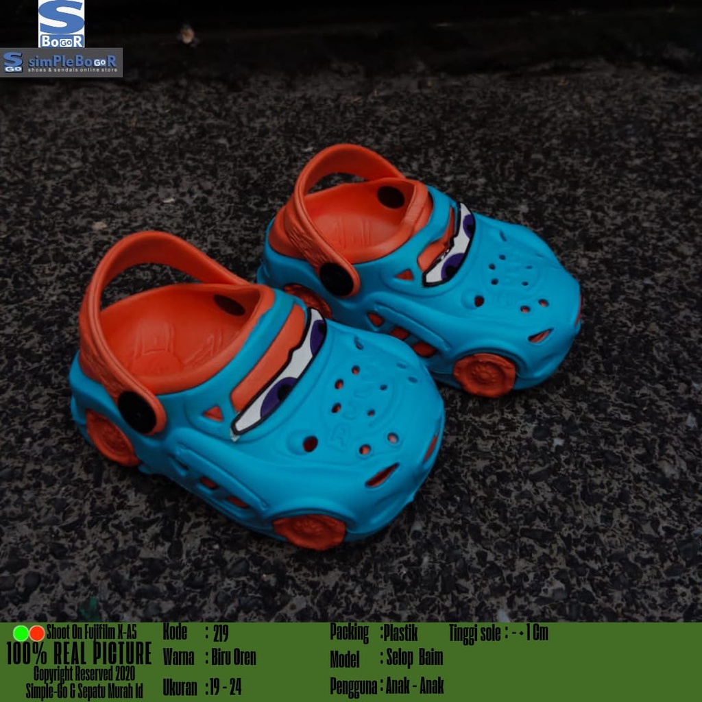 SANDAL DULUX ANAK BALITA - ANAK PAUD MOTIF MCQUEEN LUCU CODE 219E 19-24