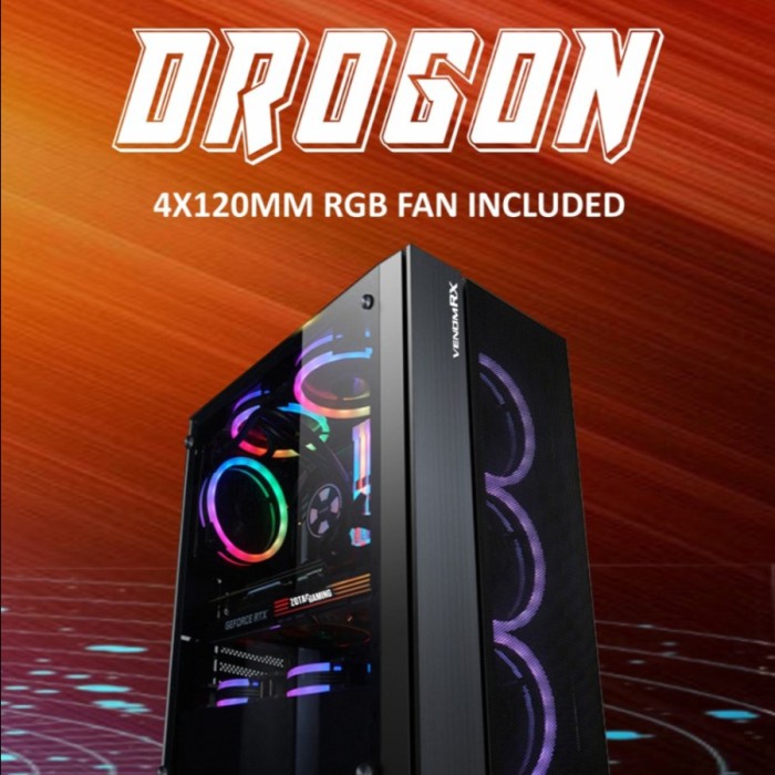 VenomRX Drogon - FREE 4xfan 12cm RGB