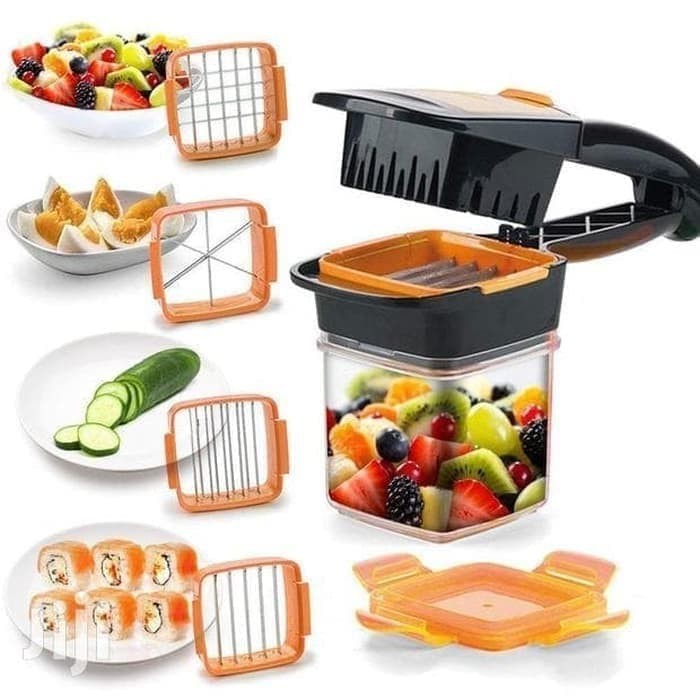 Nicer Dicer Quick Set New 5 In 1 Home Kitchen Multi Chopper Vegetable Cutter Pemotong Serbaguna