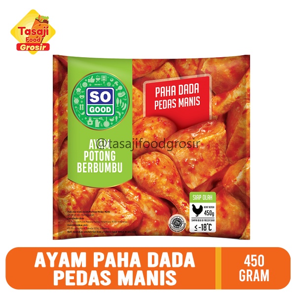 

So Good Ayam Potong Paha Dada Pedas Manis 450 Gram