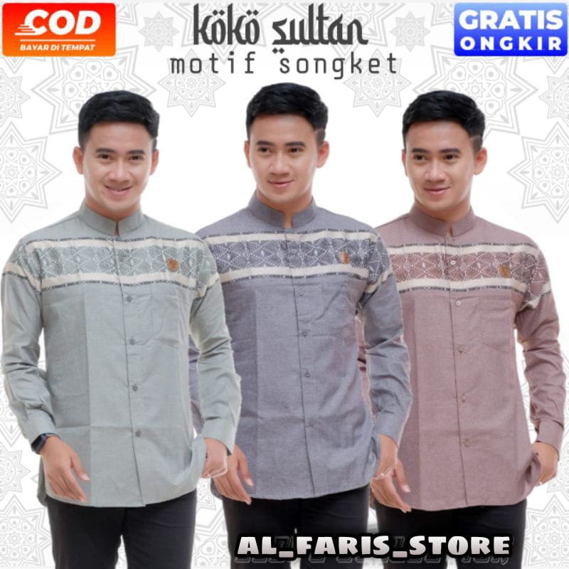 Kemeja koko/Koko pria sultan motif songket