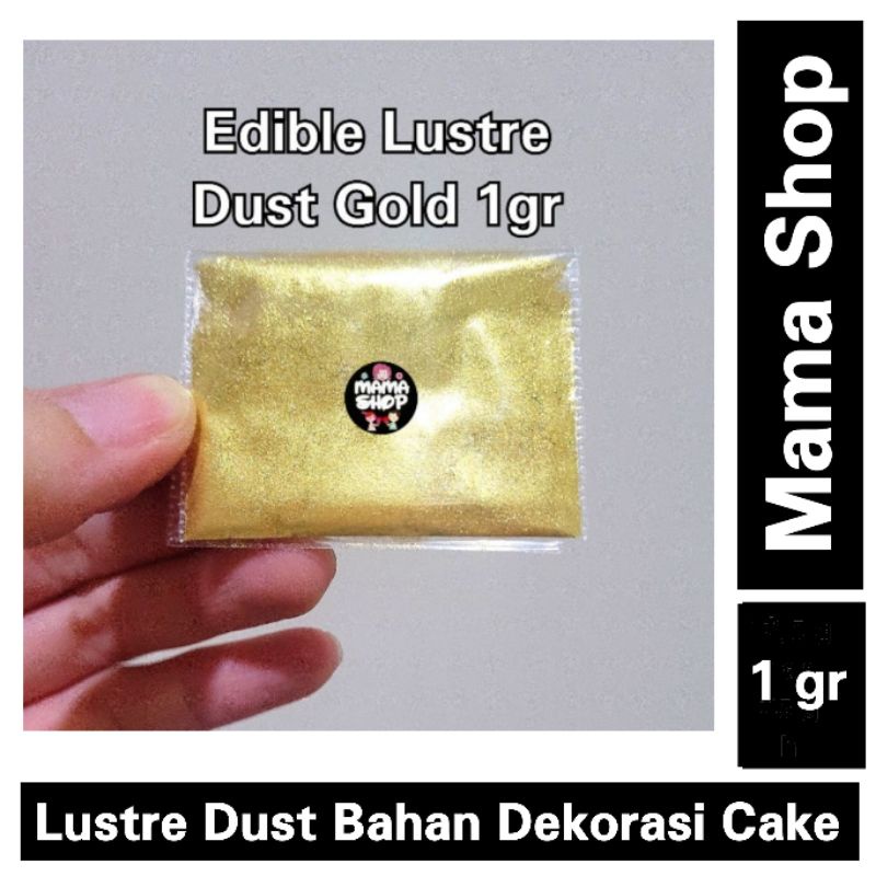 LUSTRE DUST GOLD EMAS SILVER WHITE PEARL 1 GRAM EDIBLE HIASAN KUE FONDANT FONDAN CAKE ULTAH BIRTHDAY CAKE