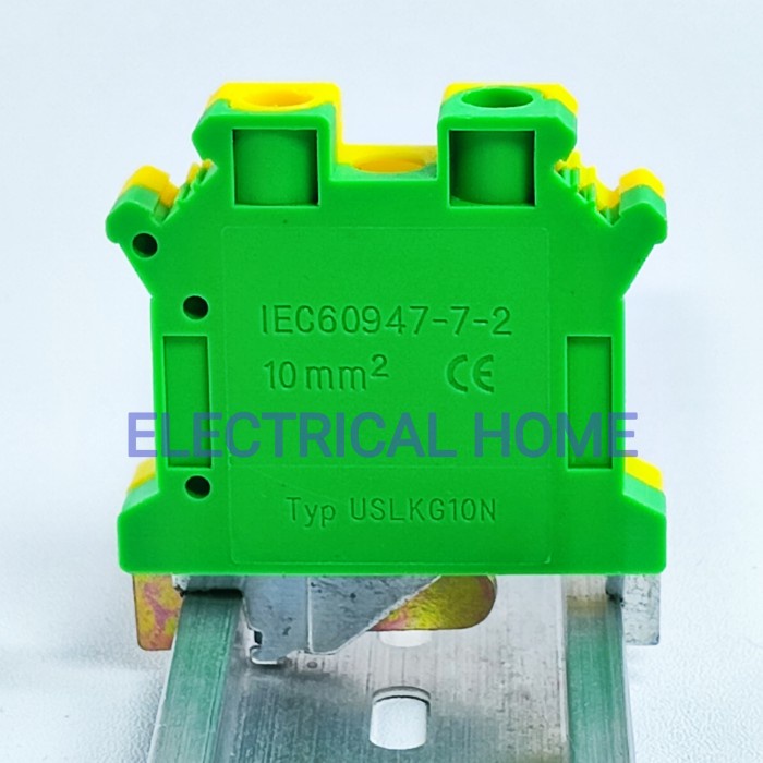 Terminal Block Arde Ground Earth (0.5~10mm) Din Rail USLKG 10