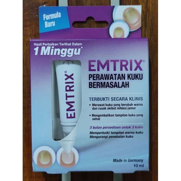 Emtrix Tube 10 ML / Merawat Kuku yang rusak / Penghilang Jamur Kuku