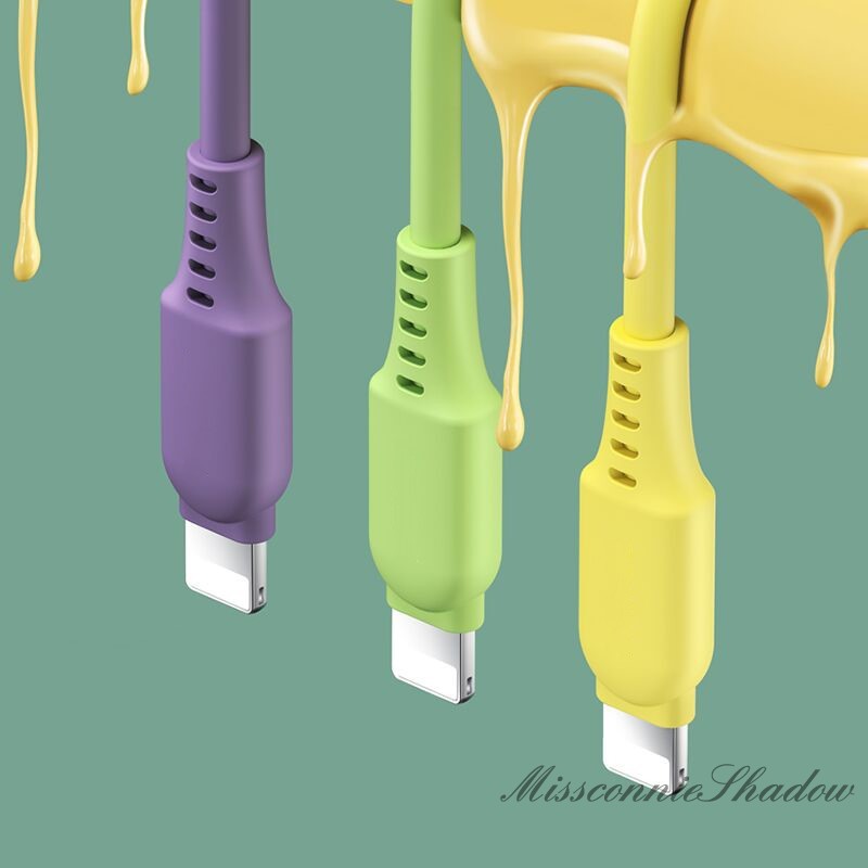 Kabel Data/Charger Mikro Usb Tipe C 5a Fast Charging 3 Tipe Warna Macaron Bahan Silikon Untuk Iphone