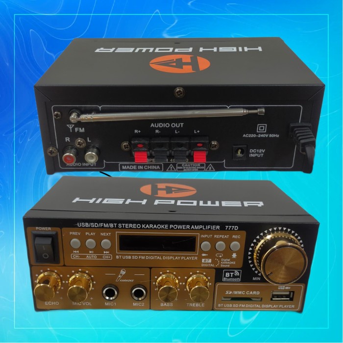 GROSIR AMPLIFIER AMPLI DIGITAL HIGH POWER 777D BLUETOOTH