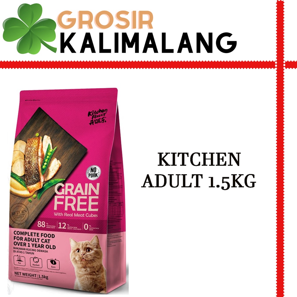 Kitchen Flavor Premium Cat Food For Adult 1.5kg (Grab/Gosend)