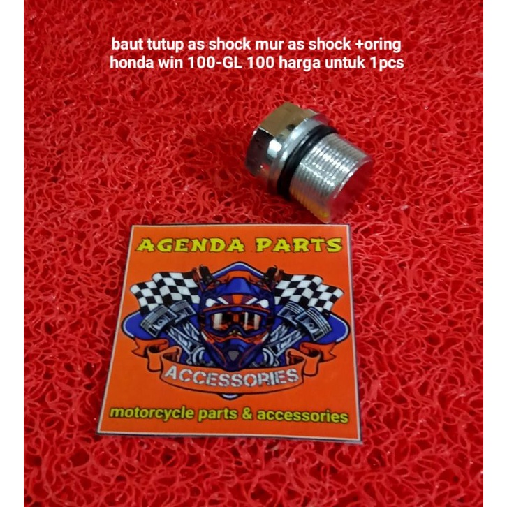 baut tutup as shock mur as shock +oring honda win 100-GL 100 harga untuk 1pcs