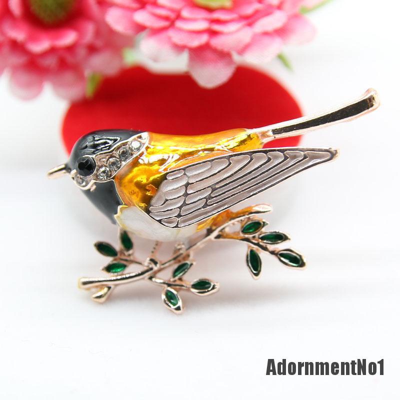 (Adornmentno1) 2021 Bros Pin Enamel Bentuk Burung Multiwarna Untuk Wanita