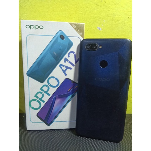 Oppo a12 ram 3/32 fullset orian bekas