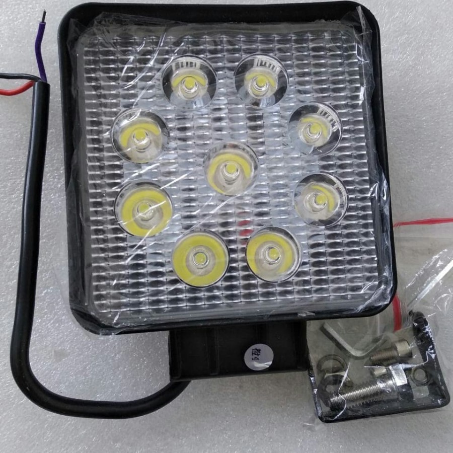 Lampu Sorot Tembak 9 LED Offroad 27W Mobil dan Motor
