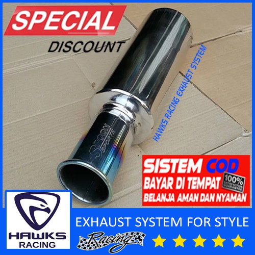 Knalpot Mobil Spoon Biru Muffler Jazz Agya Ayla Avanza Knalpot Mobil Spoon Biru Muffler Jazz Agya Ayla Avanza