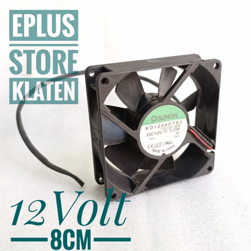 kipas Fan 8cm 8x8 12v Sunon 2 pin Cooling fan KP123