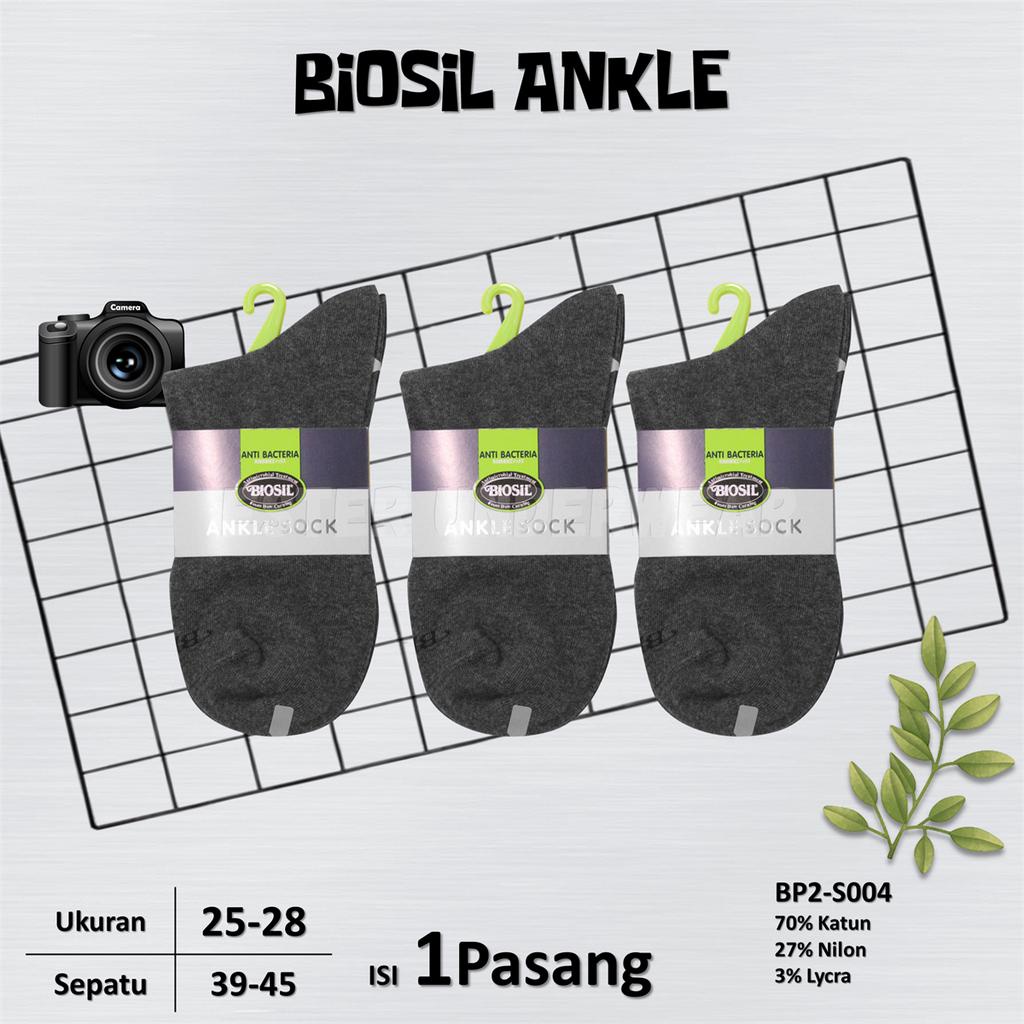 KAOS KAKI PRIA DEWASA ANKLE SOCK BIOSIL BP2 ISI 1Pasang