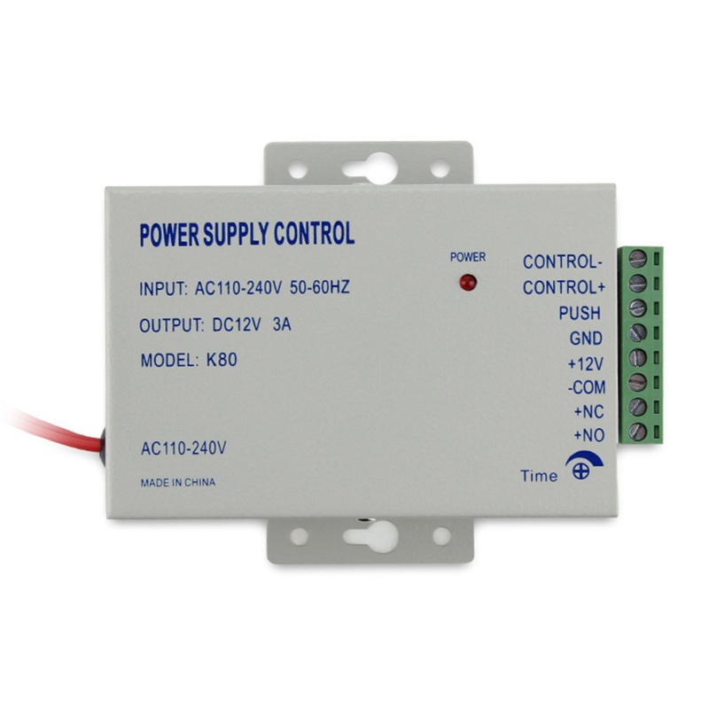 Gro K80 Power Supply Control AC 110-240V Ke DC12V 3A Untuk Kunci Apartemen