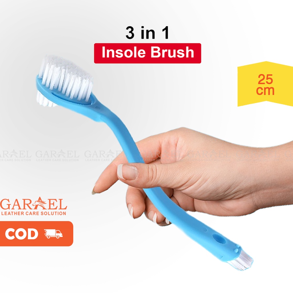 Insole Brush 3 in 1, Sikat Sepatu 3 in 1 Pembersih Bagian Dalam Sepatu Brush Shoes Cleaning Sikat Sepatu Multifungsi