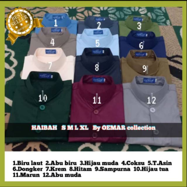 Baju Koko Ammu merek Oemar Mugaf haibah pakian pria  termurah terlaris  Baju Muslim Pria murah habai