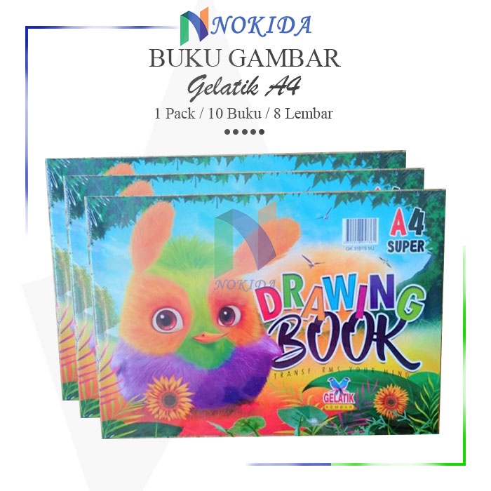 

Nokida Buku Gambar Gelatik A4 [1 Pack] / Buku Mewarnai Anak / Perlengkapan Penggambar / Gelatik Drawing Book 1 Pak