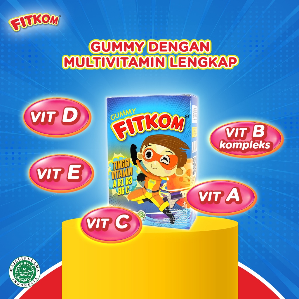 Fitkom Gummy Jelly Multivitamin Anak 4 Sachet @12gr