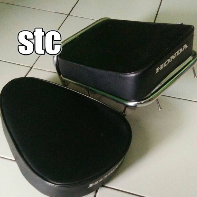 Jok pispot honda c70 jok pisah 70 hitam set dudukan